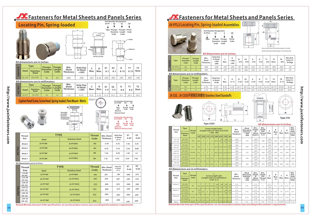 Captive Panel Screw, Screw Head, Spring-loaded, Flare Mount - Metric Captive Panel Screw, Screw Head, Spring-loaded, Flare Mount - Metric