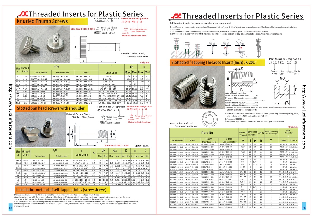 Knurled Thumb Screws Knurled Thumb Screws