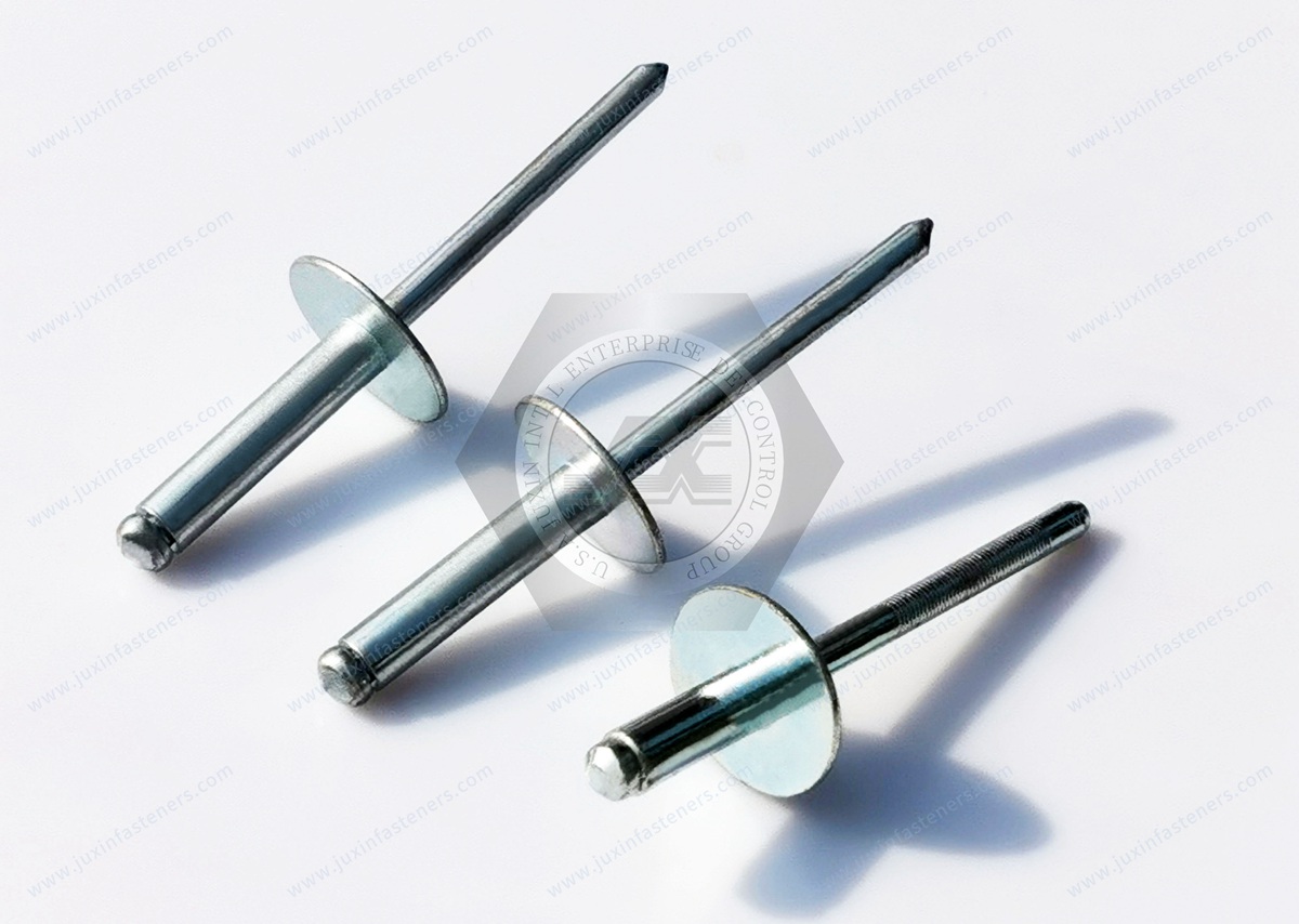 Open End Large Flange Steel blind rivets Open End Large Flange Steel blind rivets