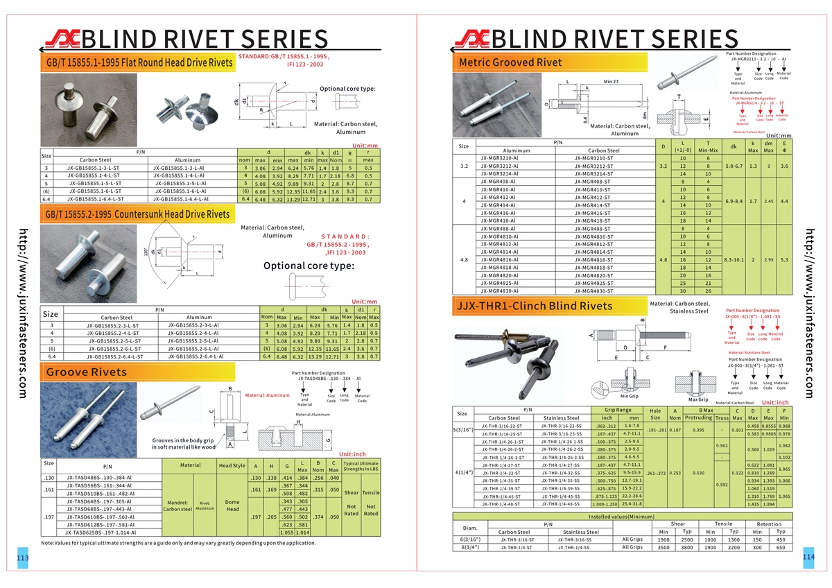 Groove Rivets Groove Rivets
