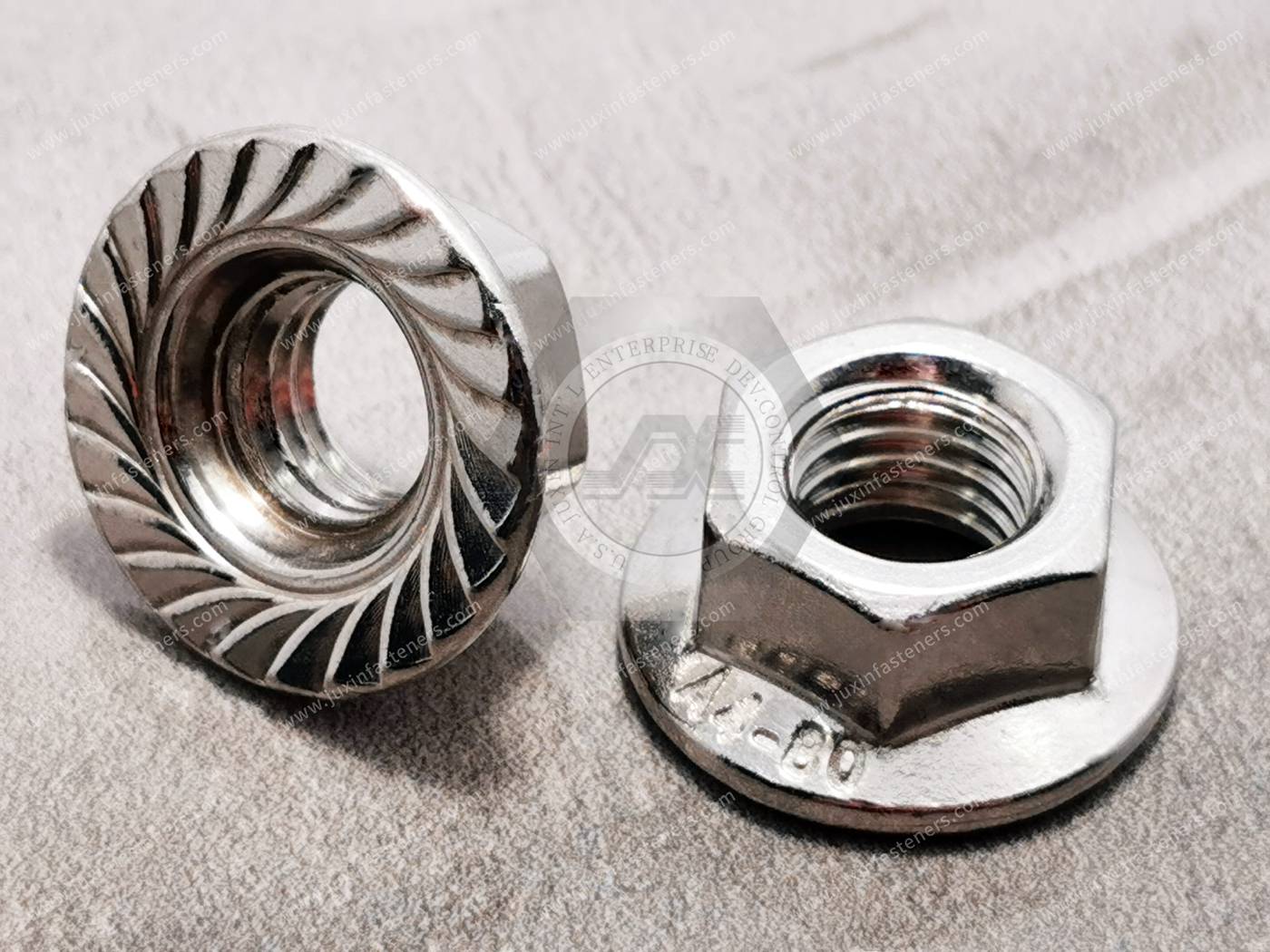 Hexagon nuts with flange (Fine thread) Hexagon nuts with flange (Fine thread)