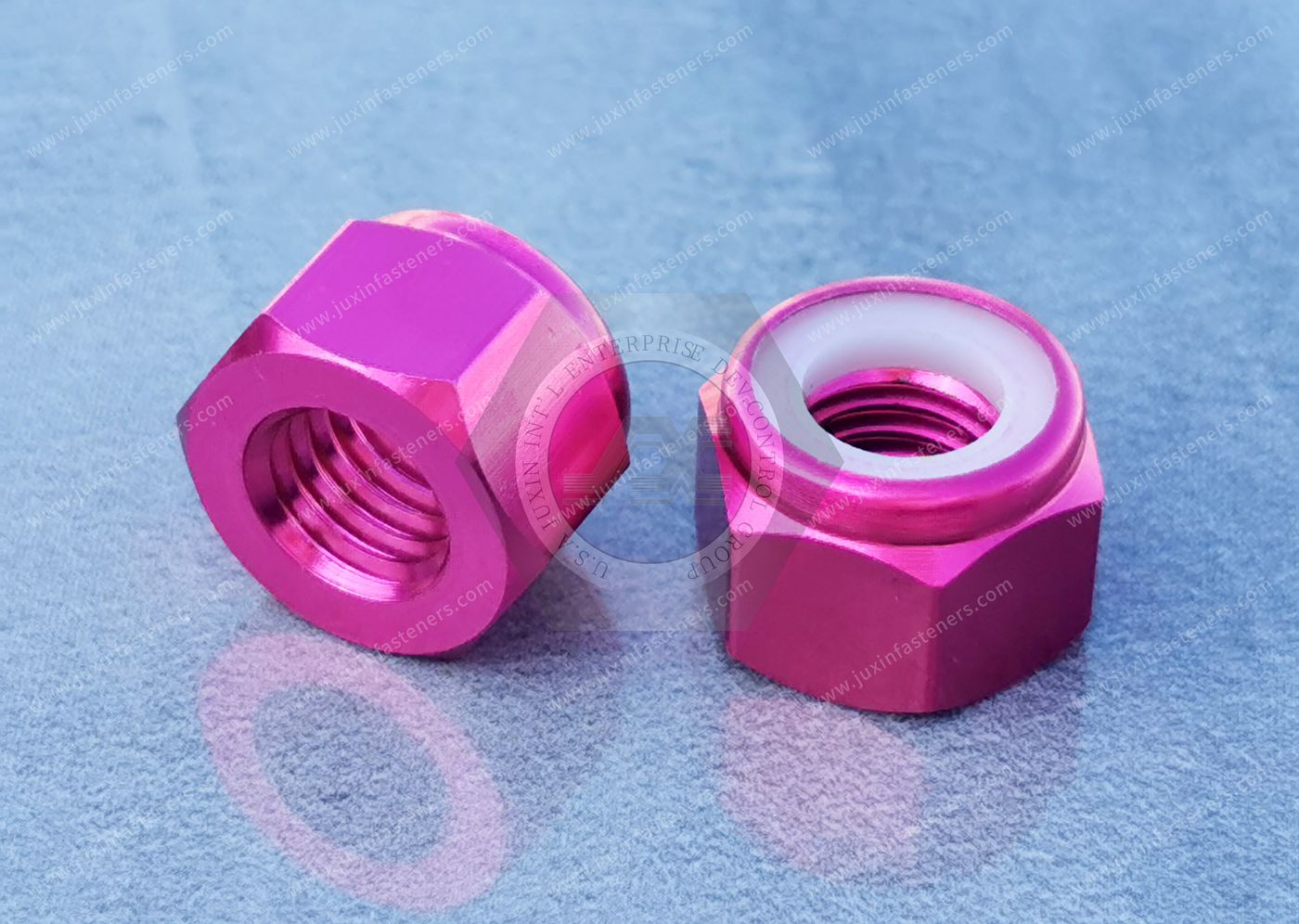 Anodized aluminum alloy zinc alloy flange nylon lock nut hex self locking nylon ring CNC machining nut Anodized aluminum alloy zinc alloy flange nylon lock nut hex self locking nylon ring CNC machining nut