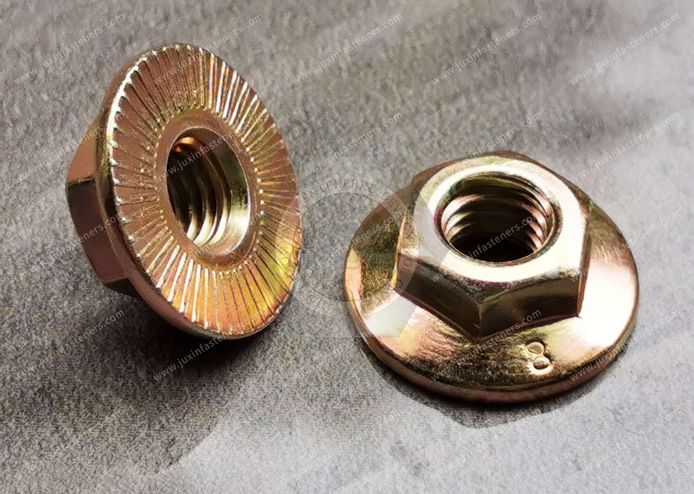 Sun flower tooth hexagonal flange self-locking nut with pad Sun flower tooth hexagonal flange self-locking nut with pad