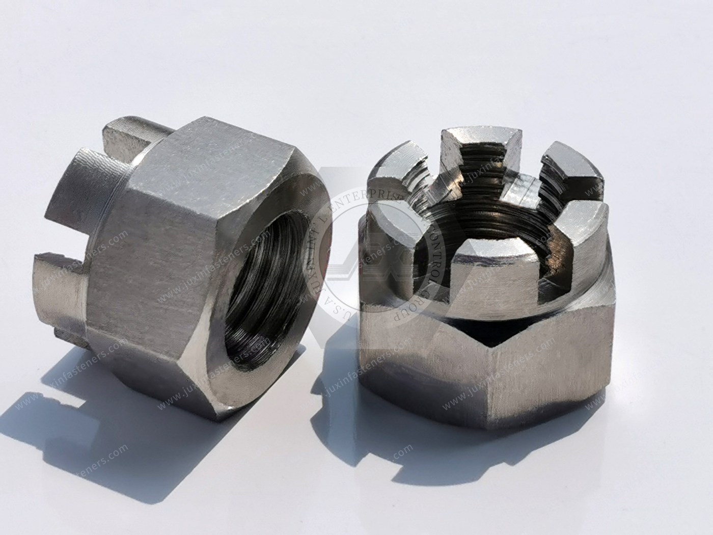 Stainless Steel Locknuts for use with Cotter Pins Stainless Steel Locknuts for use with Cotter Pins