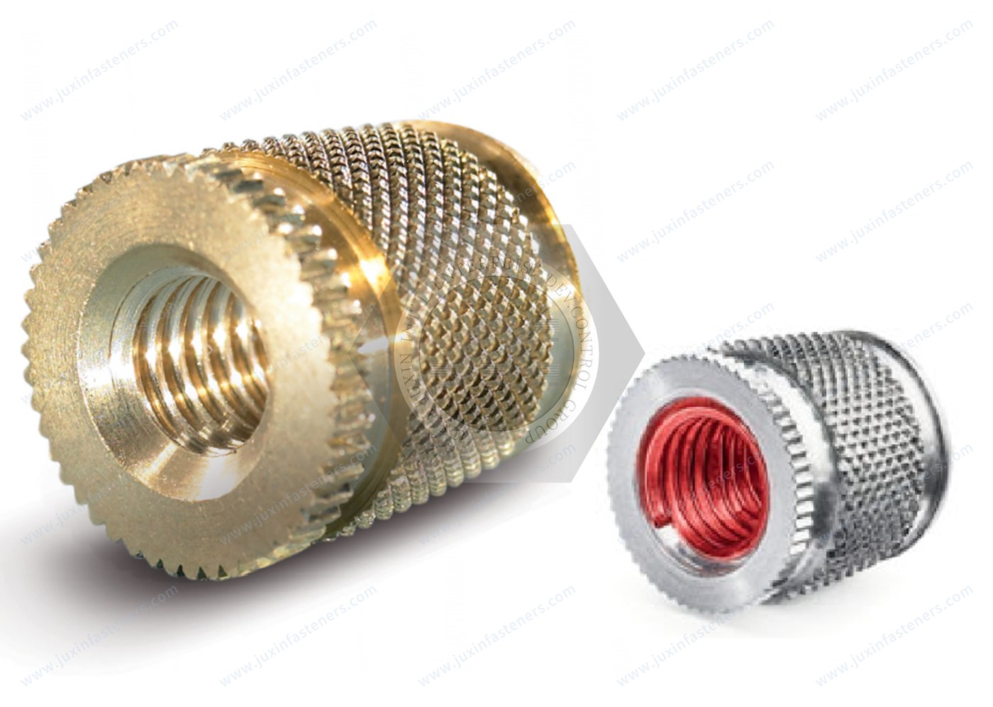 Precision thread insert for plastic components with screw-locking Precision thread insert for plastic components with screw-locking