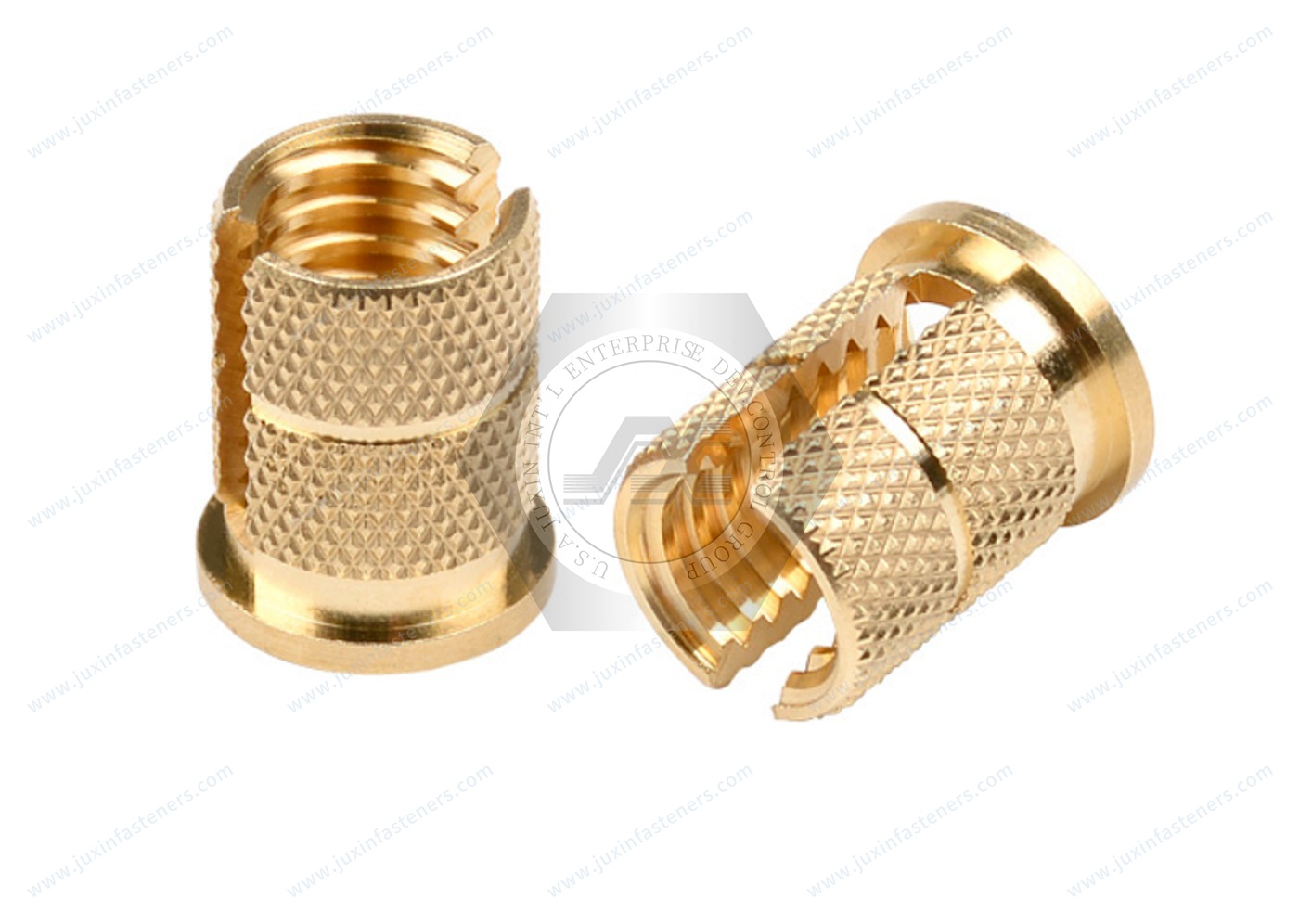 Brass Flanged Screw-to-Expand Inserts for Plastic Brass Flanged Screw-to-Expand Inserts for Plastic