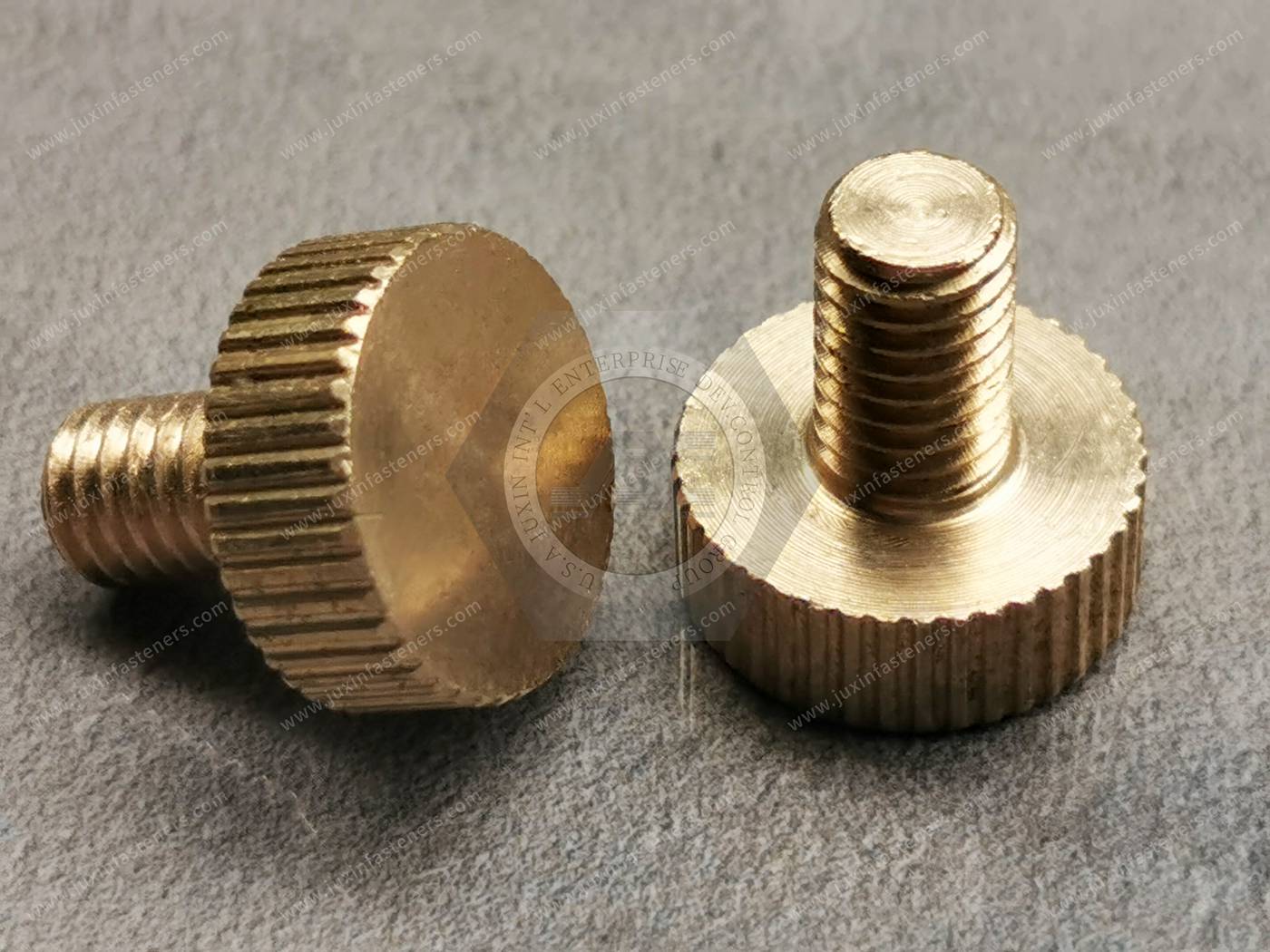 Brass Low-Profile Knurled-Head Thumb Screws Brass Low-Profile Knurled-Head Thumb Screws