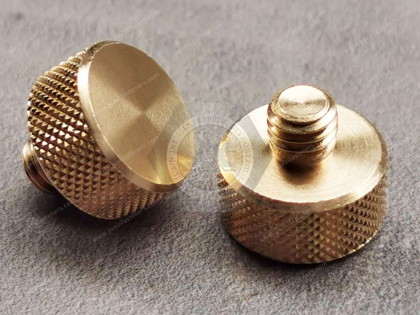 Brass Low-Profile Knurled-Head Thumb Screws Brass Low-Profile Knurled-Head Thumb Screws