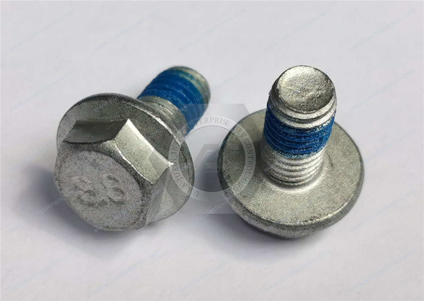 Medium-Strength Metric Class 8.8 Steel Thread-Locking Serrated-Flange Hex Head Screw Medium-Strength Metric Class 8.8 Steel Thread-Locking Serrated-Flange Hex Head Screw