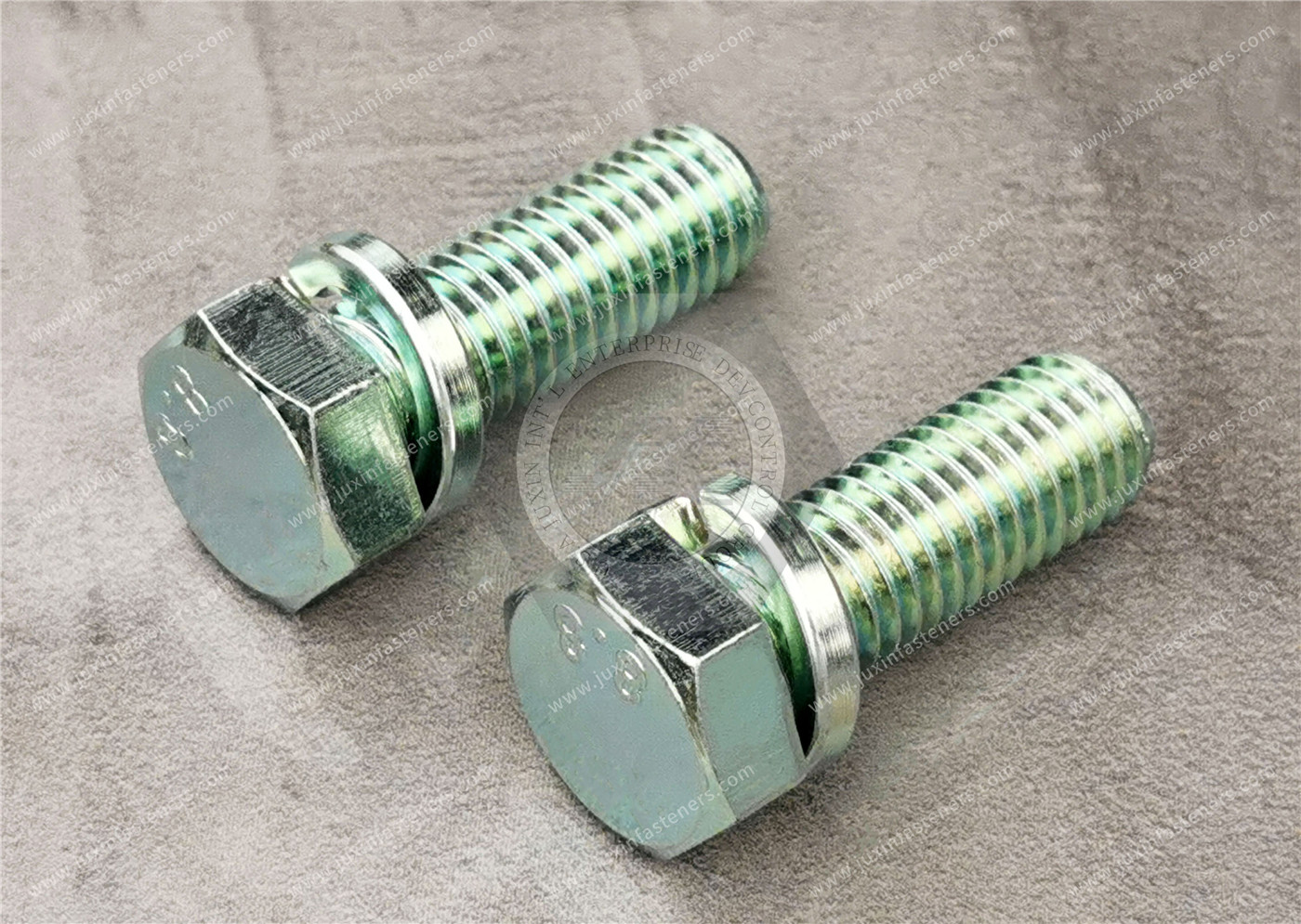 High-Strength Grade 8.8 Steel Hex Head Screws with Conical spring washer High-Strength Grade 8.8 Steel Hex Head Screws with Conical spring washer