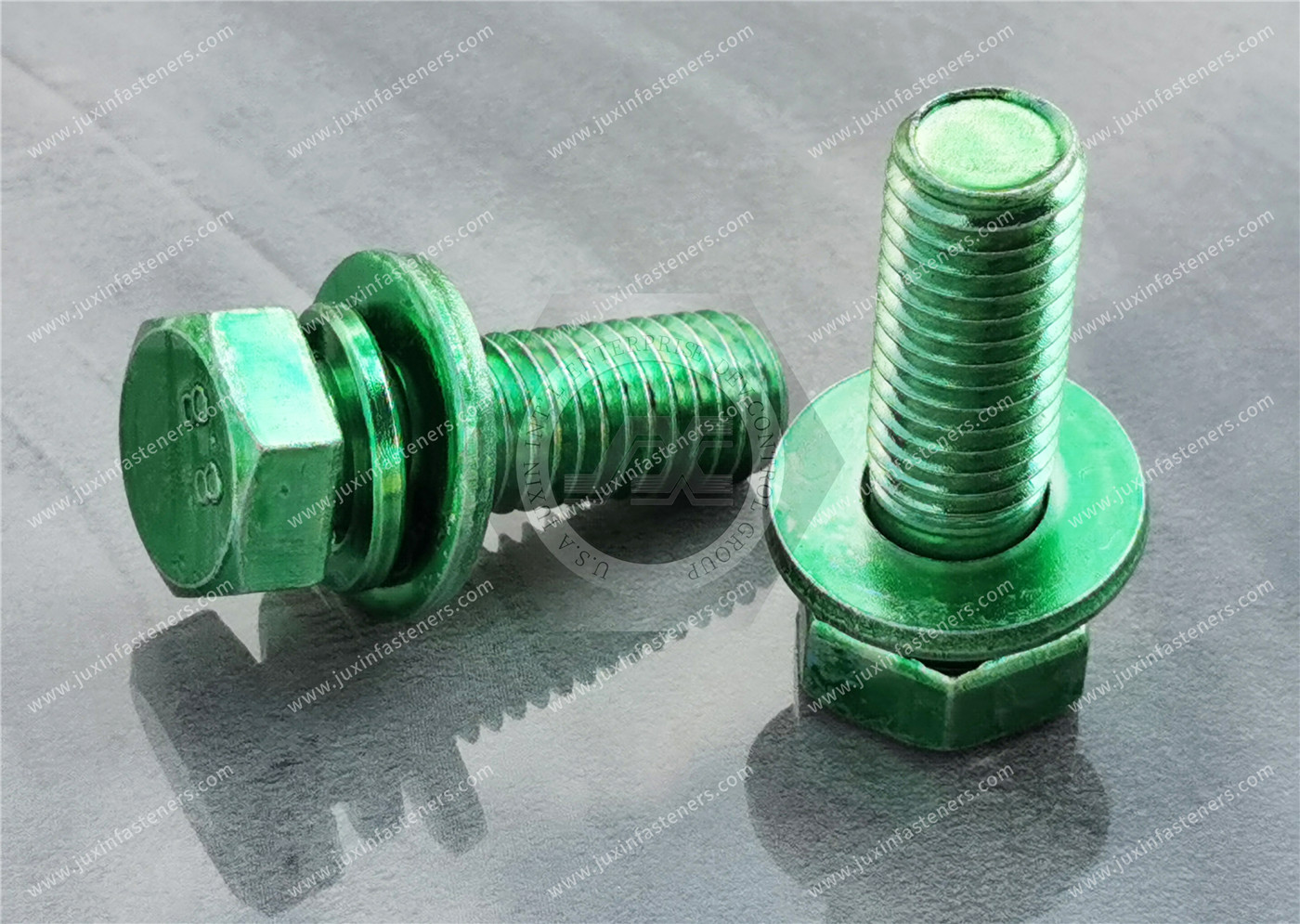 Hexagon bolts and spring washers, plain washers assemblies Hexagon bolts and spring washers, plain washers assemblies