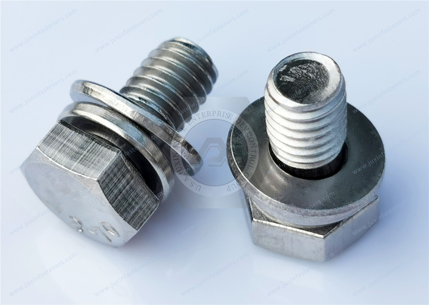 Stainless steel Hexagon bolts and spring washers, plain washers assemblies Stainless steel Hexagon bolts and spring washers, plain washers assemblies