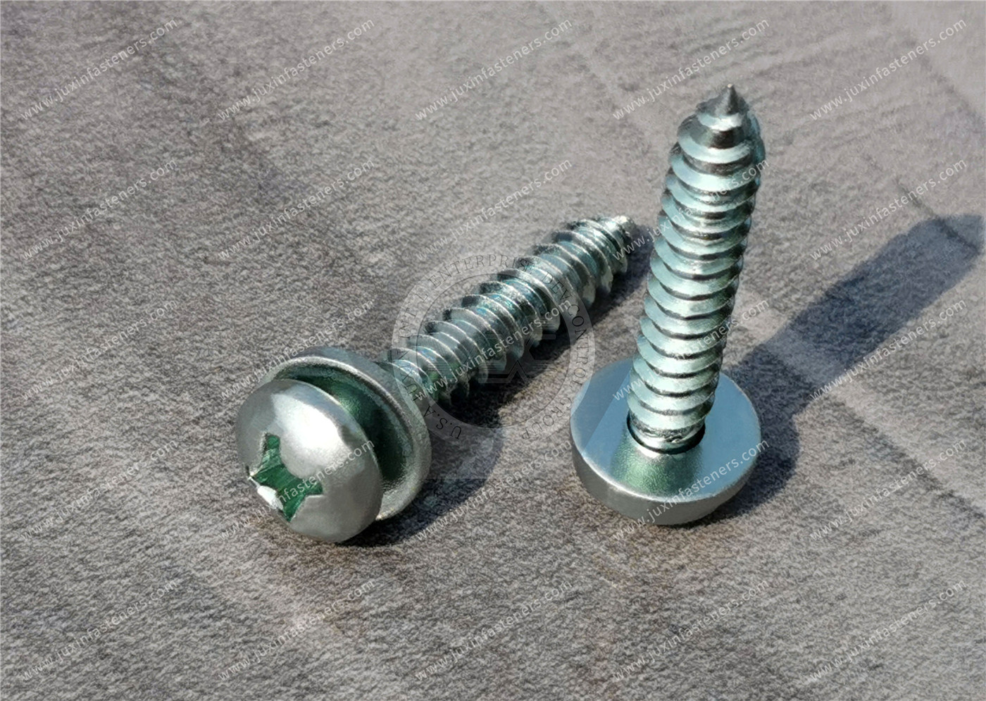 Carbon steel Cross recessed pan head screw and flat washer assembly C type Carbon steel Cross recessed pan head screw and flat washer assembly C type