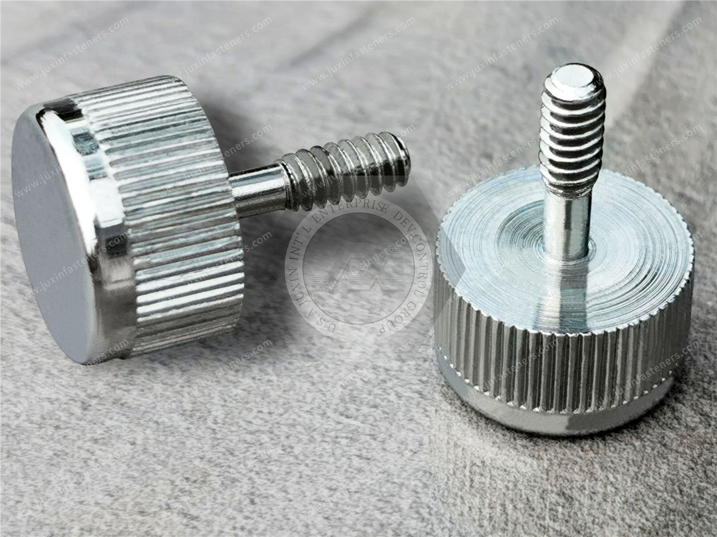 Steel Knurled-Head Extended-Tip Thumb Screws Steel Knurled-Head Extended-Tip Thumb Screws
