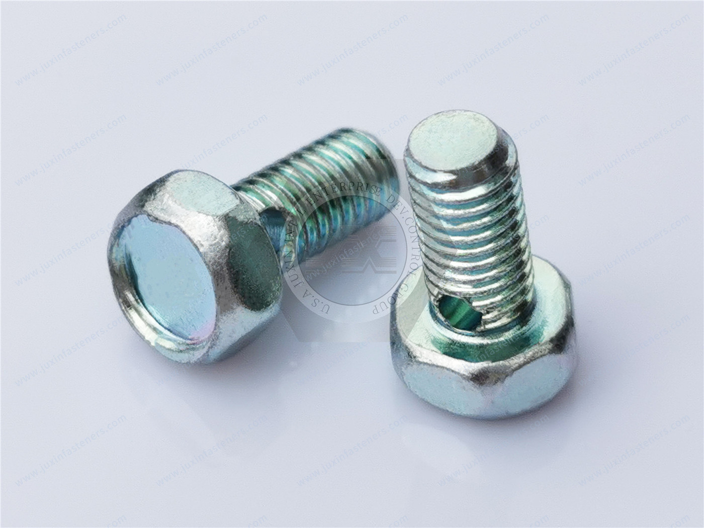 Non-standard Carbon Steel Hexagonal Bolt, Threaded Rod Through Cross Hole M6 and Cotter Pin-Lockable Hex Head Screws Non-standard Carbon Steel Hexagonal Bolt, Threaded Rod Through Cross Hole M6 and Cotter Pin-Lockable Hex Head Screws