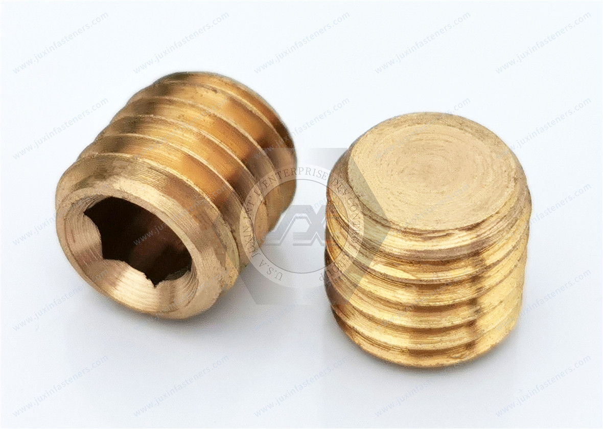 Brass Cup-Point Set Screws Brass Cup-Point Set Screws