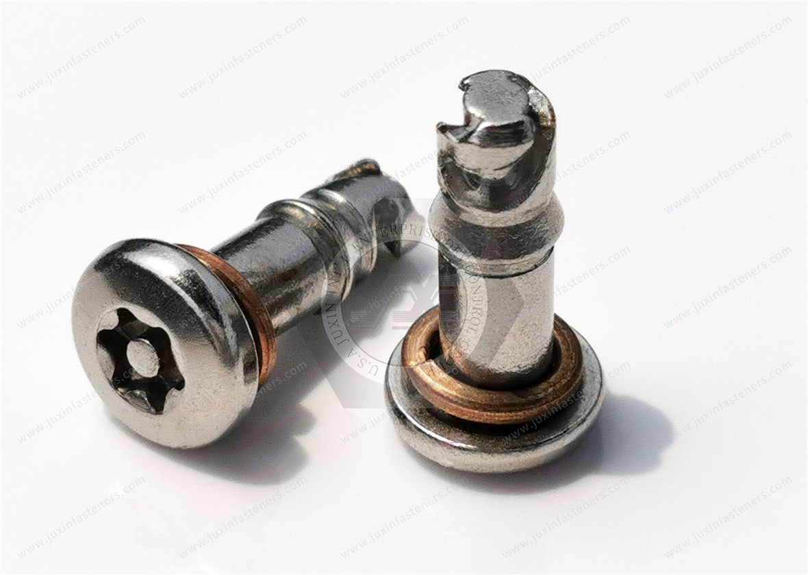 Quarter-Turn Stud, Size 6, T-type TORX pan head machine screws with Pin, Stainless Steel, Dry Film Lubricant Quarter-Turn Stud, Size 6, T-type TORX pan head machine screws with Pin, Stainless Steel, Dry Film Lubricant