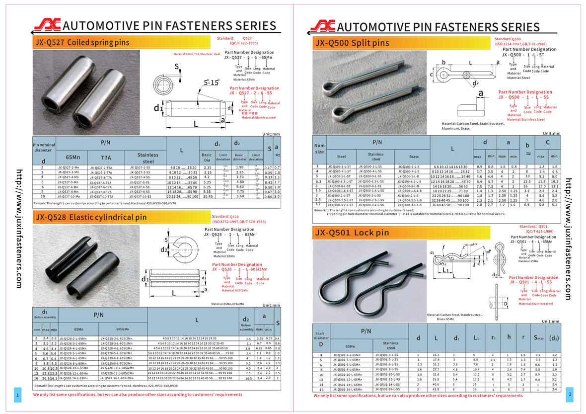Spring-Type Straight Pins-Slotted Spring-Type Straight Pins-Slotted
