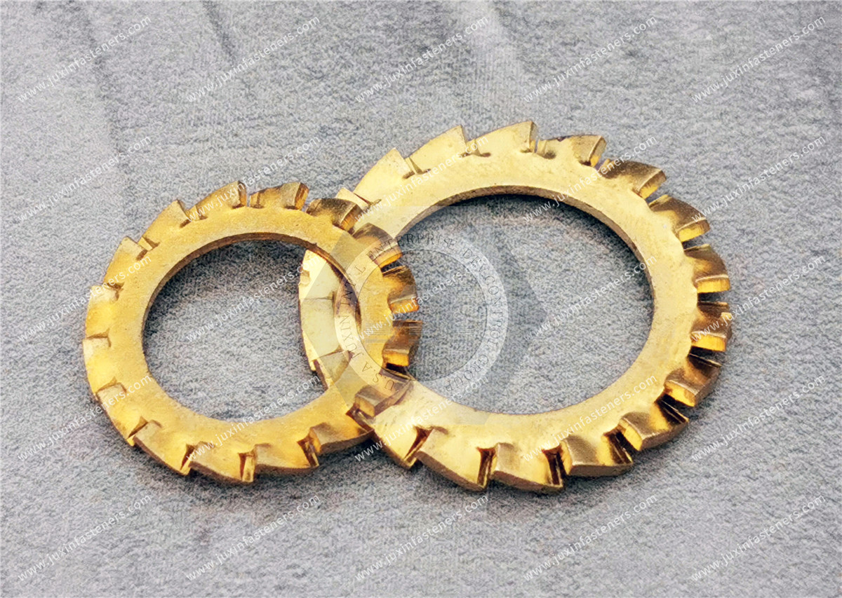 Brass Serrated Lock Washers—Type A,With External Teeth Brass Serrated Lock Washers—Type A,With External Teeth