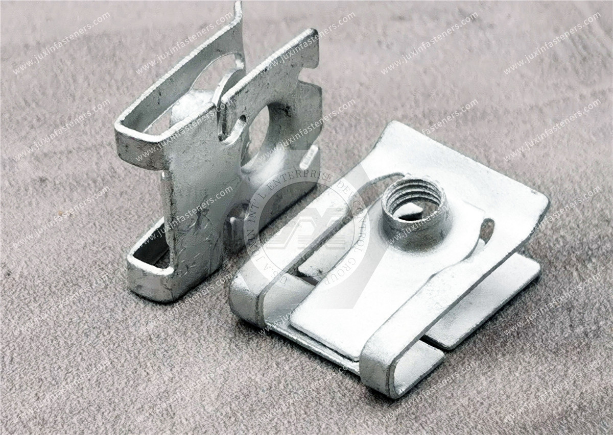 U-shaped nuts, are to be prepositioned on a panel edge. U-shaped nuts, are to be prepositioned on a panel edge.