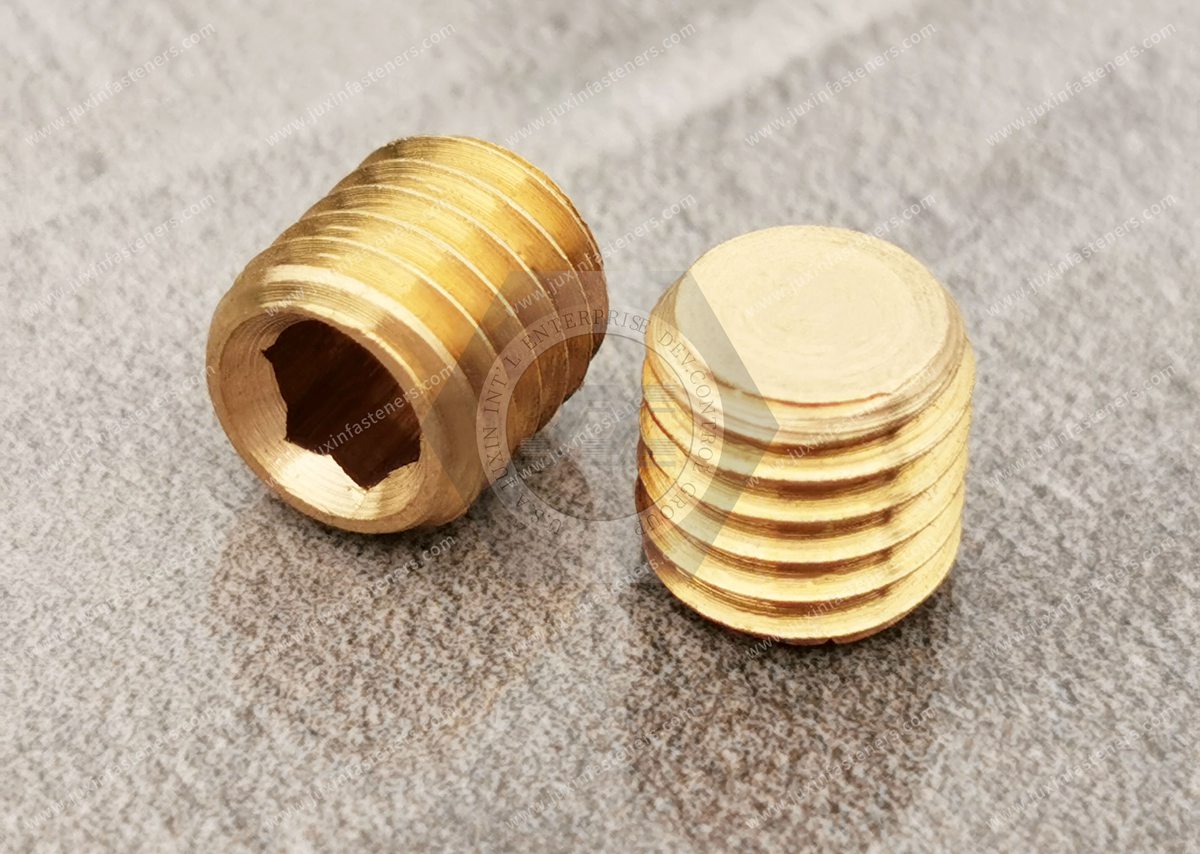 Brass Cup-Point Set Screws Brass Cup-Point Set Screws