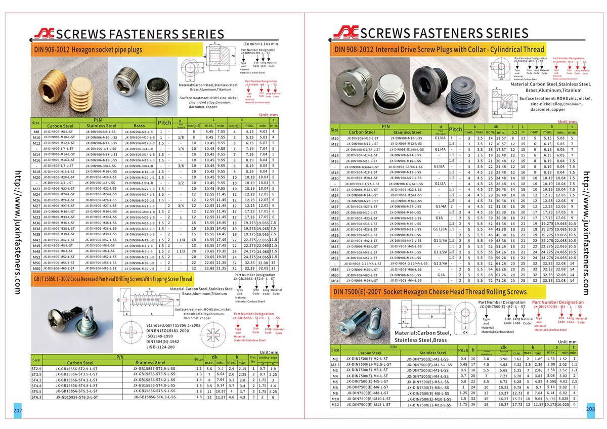 Carbon steel Hexagon socket pipe plugs Carbon steel Hexagon socket pipe plugs