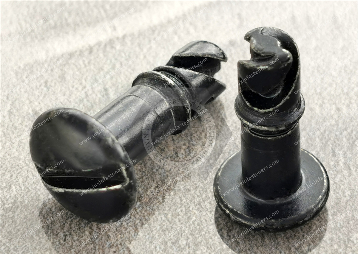 Carbon steel Quarter-Turn Stud, Size 6, Slotted Recess, Steel, Zinc Plating, Black Chromate Carbon steel Quarter-Turn Stud, Size 6, Slotted Recess, Steel, Zinc Plating, Black Chromate