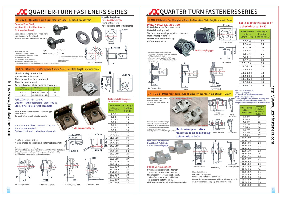 Quarter-Turn Receptacle, Size 4, Rivet-on, Steel, Zinc Immersion Coating Quarter-Turn Receptacle, Size 4, Rivet-on, Steel, Zinc Immersion Coating