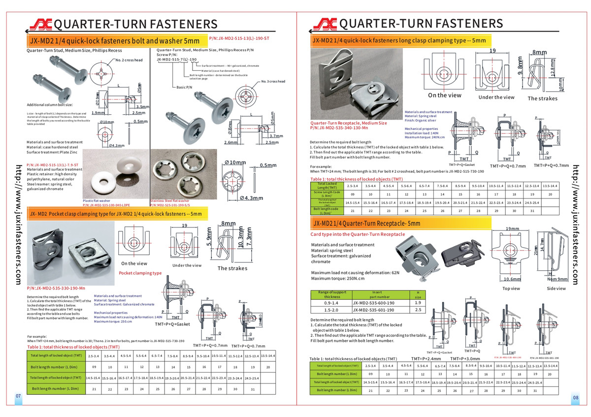 Quarter-Turn Receptacle, Size 6, Clip-on, Steel, Zinc Immersion Coating Quarter-Turn Receptacle, Size 6, Clip-on, Steel, Zinc Immersion Coating
