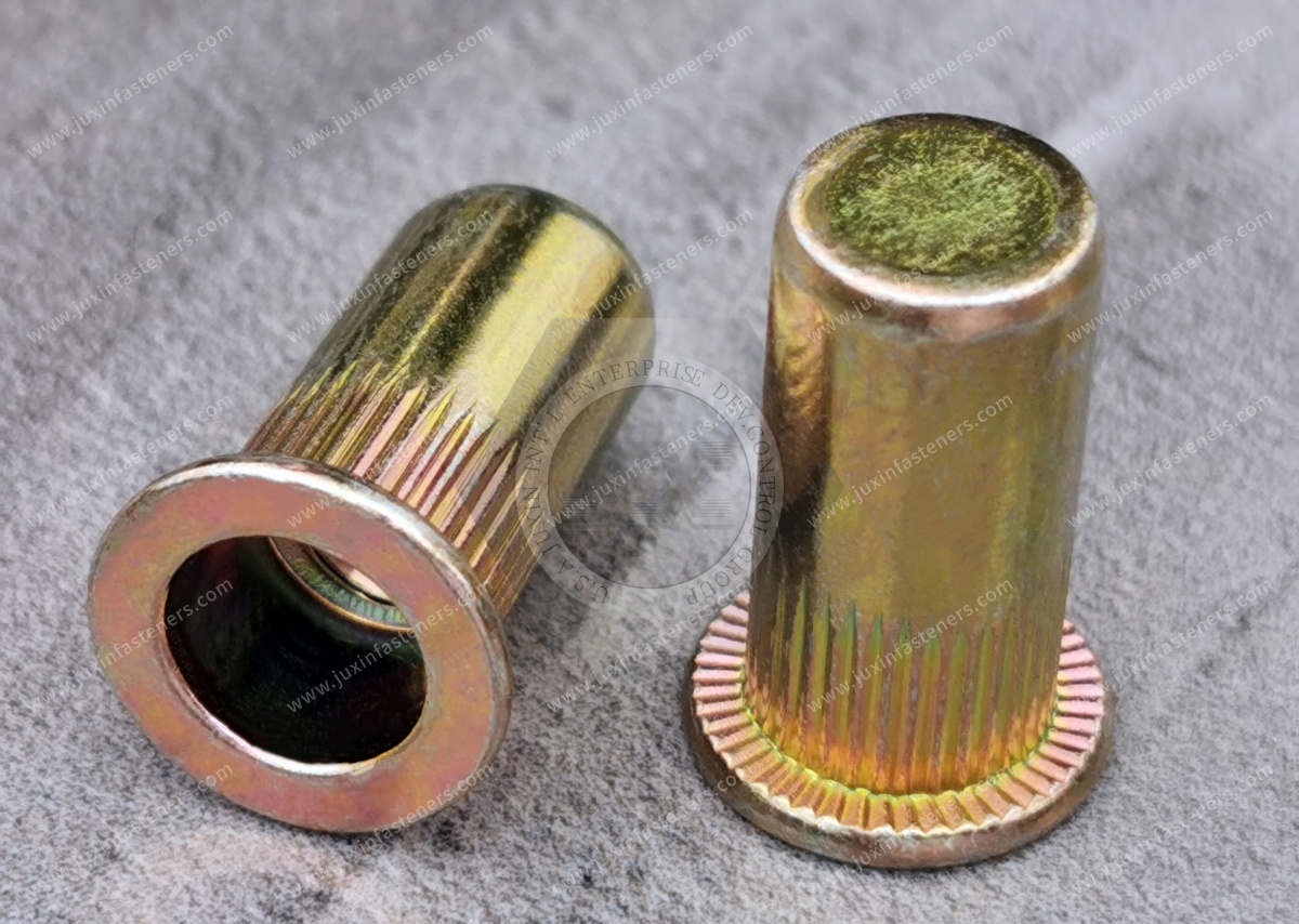 Flat Head Closed Round Body Knurled Blind Rivet Nuts Flat Head Closed Round Body Knurled Blind Rivet Nuts