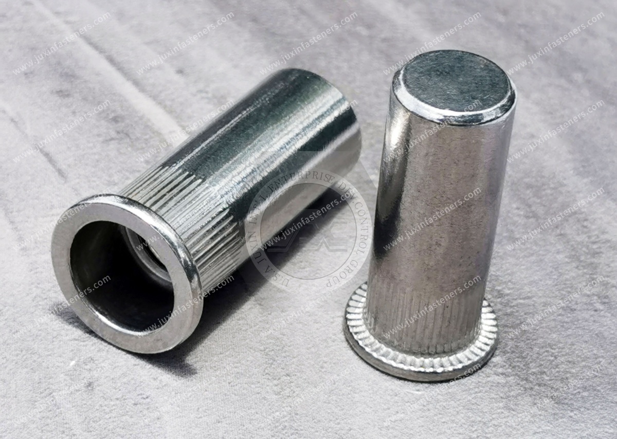 Flat Head Closed end Round Body Knurled Plain Blind Rivet Nuts—Closed End Flat Head Closed end Round Body Knurled Plain Blind Rivet Nuts—Closed End