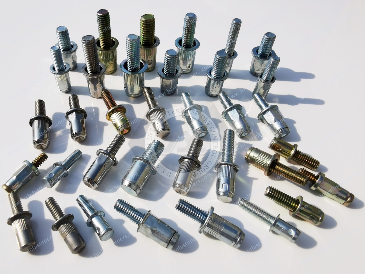 Flat Head Body Knurled Blind Rivet Studs Flat Head Body Knurled Blind Rivet Studs