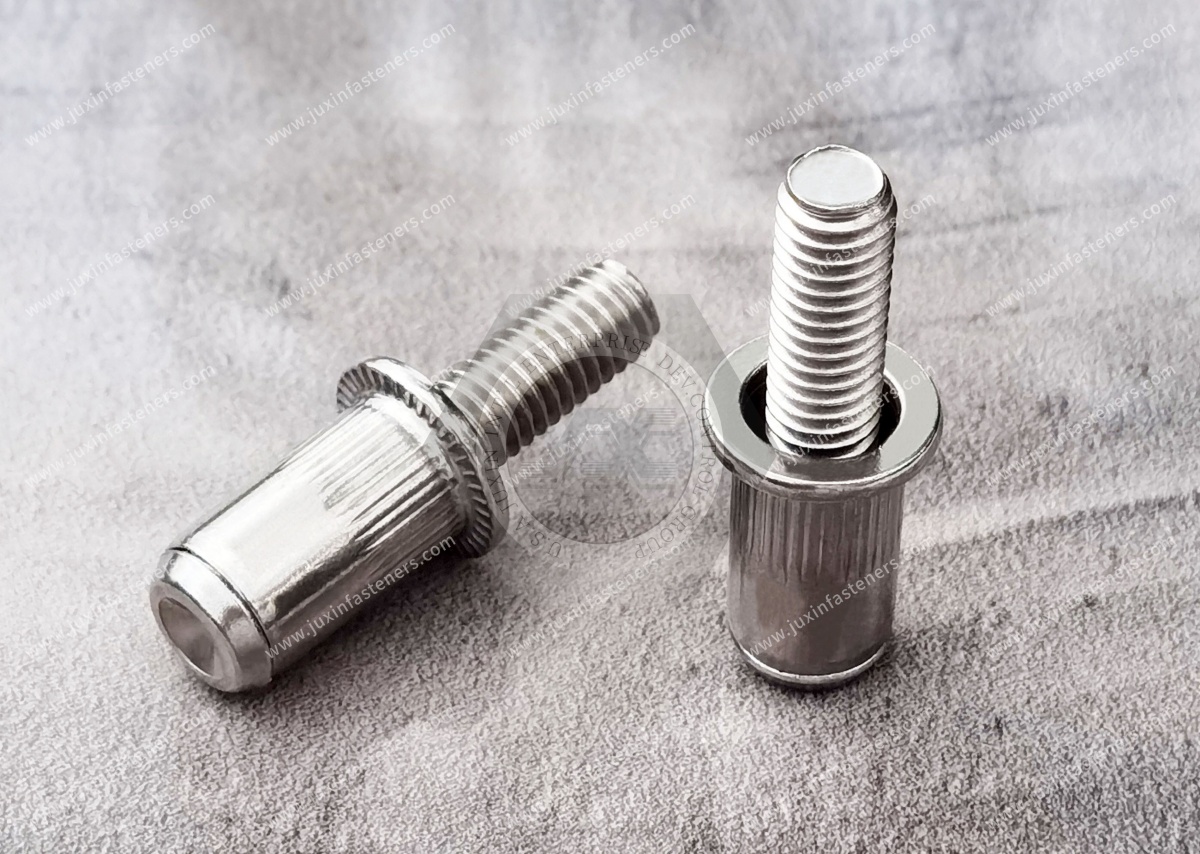 Flat Head Body Knurled Blind Rivet Studs Flat Head Body Knurled Blind Rivet Studs