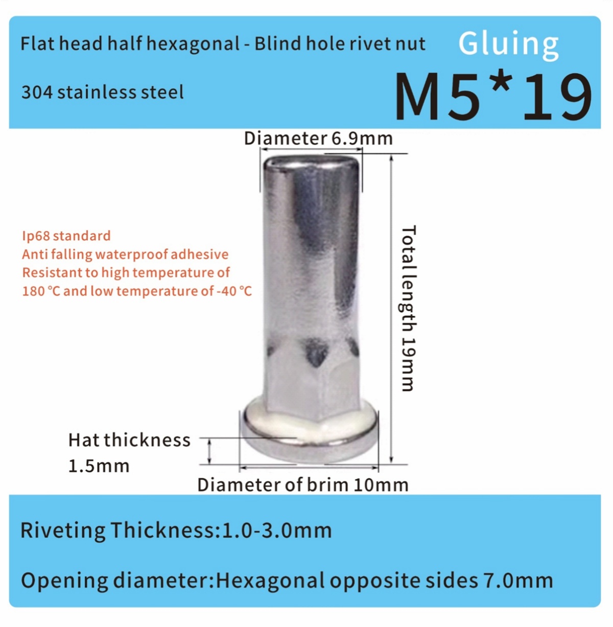 stainless steel sealing M5 rivet nuts for automotive stainless steel sealing M5 rivet nuts for automotive