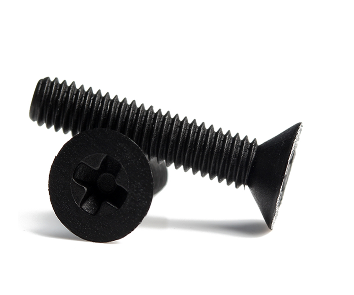 Black Nylon Phillips Flat Head Screws