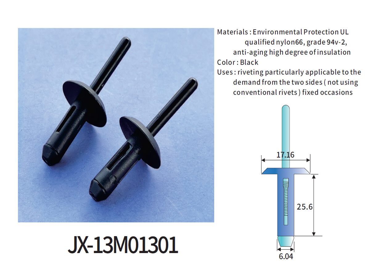 JX-13M01301 General Plastic Blind Rivet For Automotive