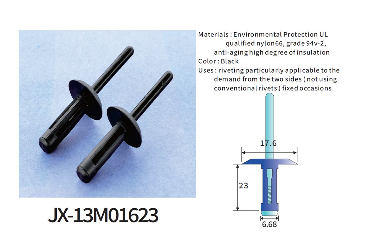 JX-13M01623 General Plastic Blind Rivets For Automotive
