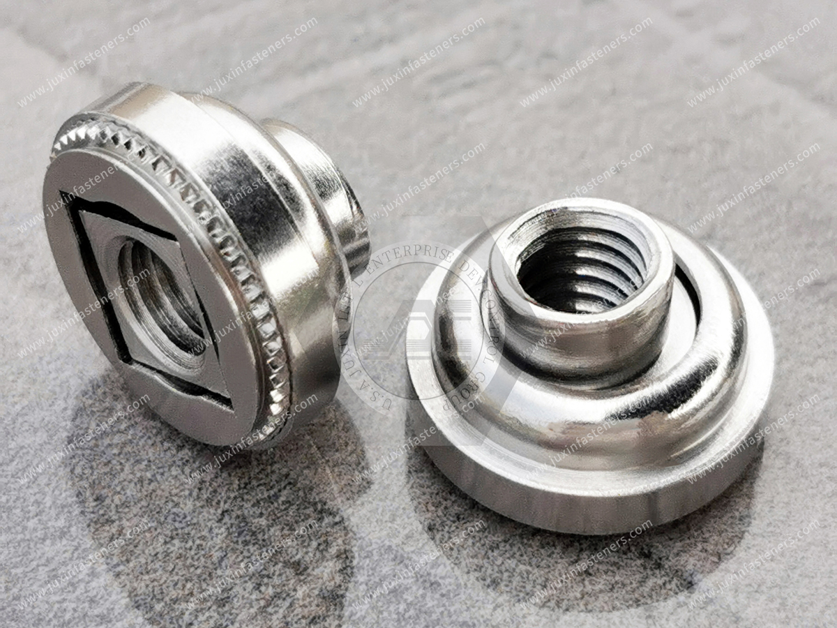 Floating self-clinching, locking thread nuts fasteners JX-LAC, JX-LAS Floating self-clinching, locking thread nuts fasteners JX-LAC, JX-LAS