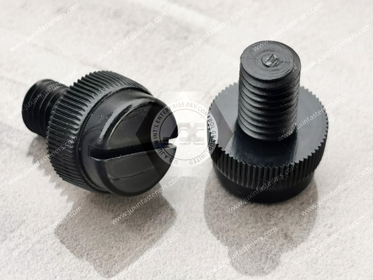 Nylon Black Raised-Head Thumb Screws Nylon Black Raised-Head Thumb Screws