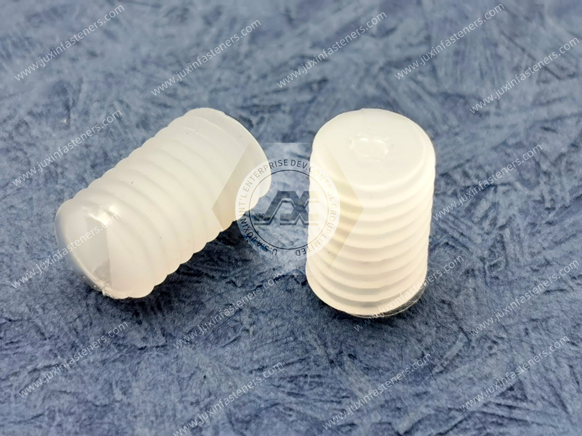 PVDF Metric Slotted Plastic Flat-Tip Set Screws PVDF Metric Slotted Plastic Flat-Tip Set Screws