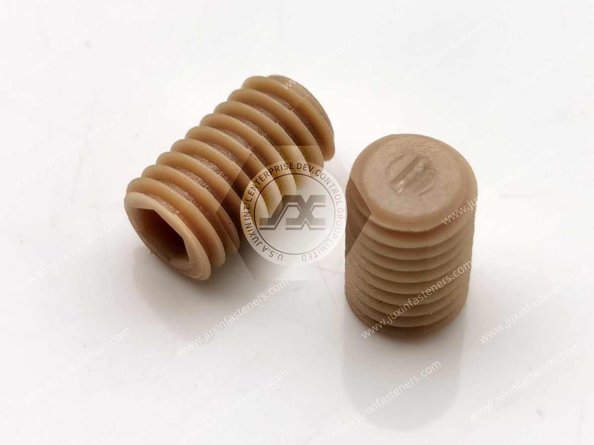 PEEK Flat-Tip Set Screws PEEK Flat-Tip Set Screws