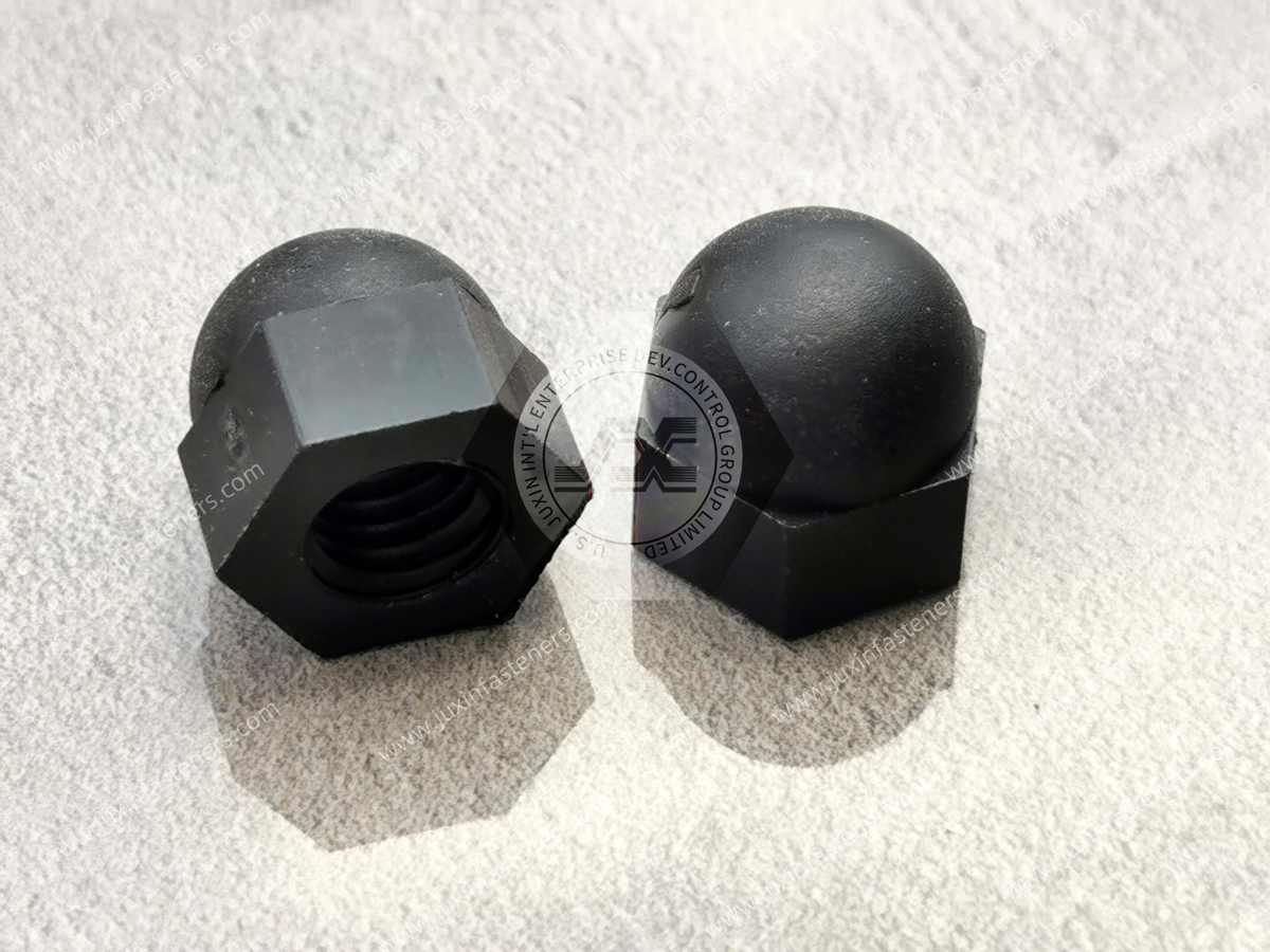 Metric Plastic Black Nylon Cap Nuts
