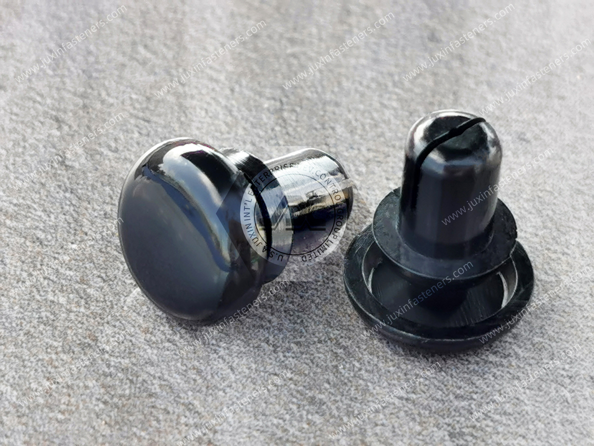 Black Nylon66 Snap Rivets, R-type rivets Black Nylon66 Snap Rivets, R-type rivets
