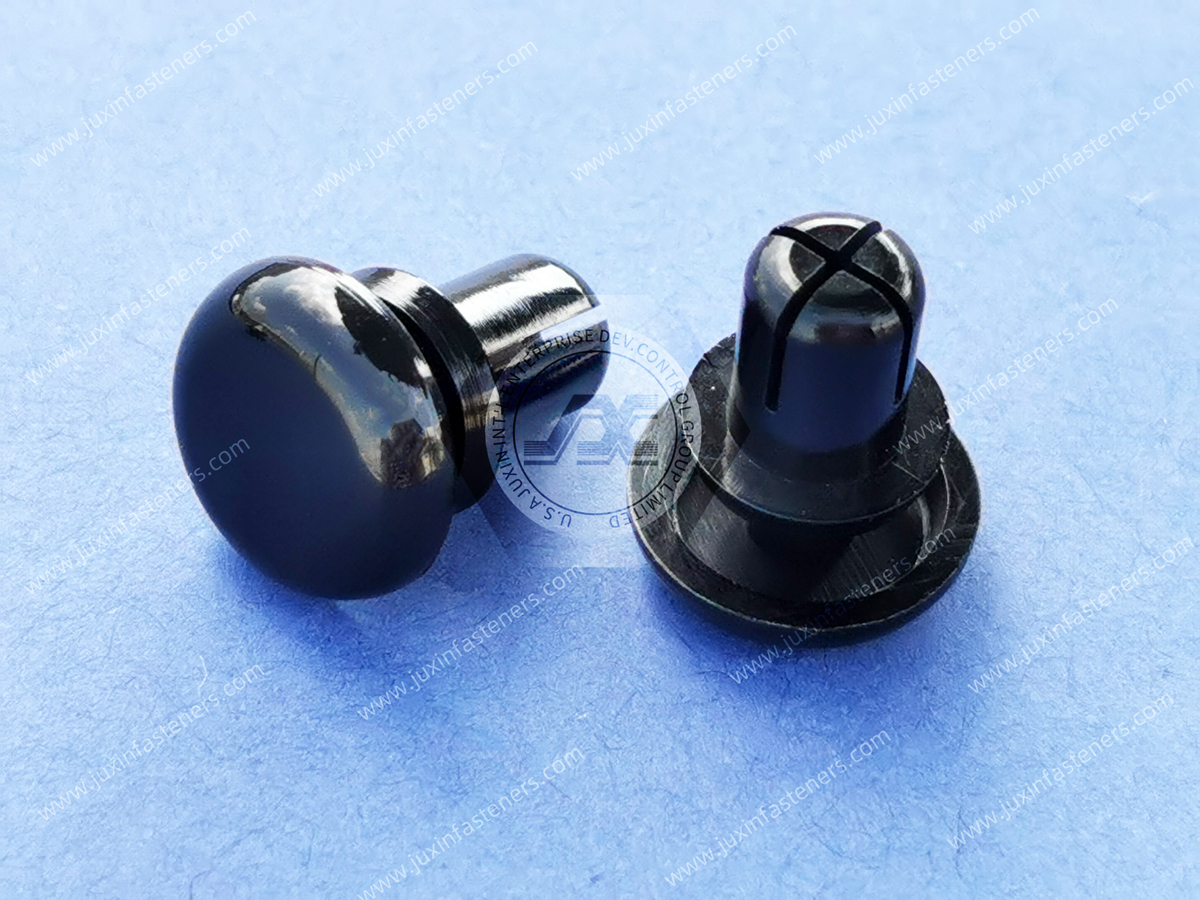 Plastic Black Nylon66 Snap Rivets, R-type rivets Plastic Black Nylon66 Snap Rivets, R-type rivets