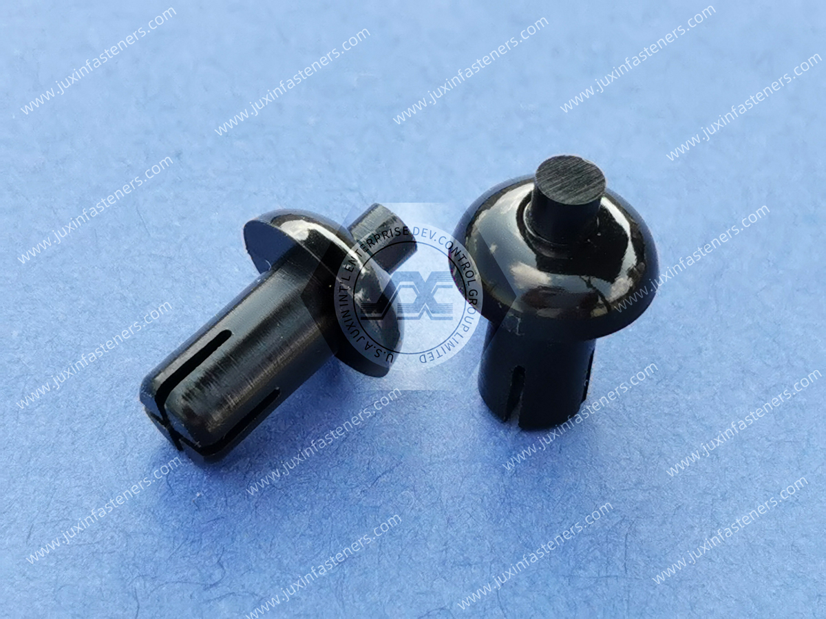 JX-RS Black Nylon Push Rivet Blunt JX-RS Black Nylon Push Rivet Blunt