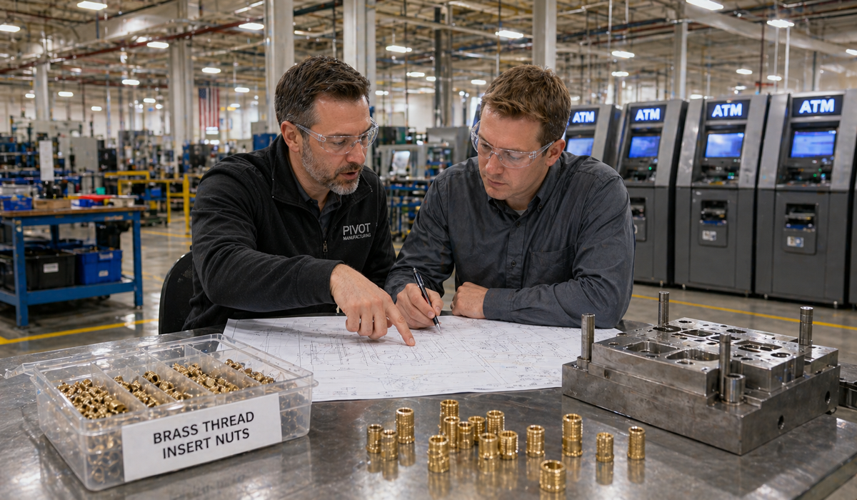Brass Thread Insert Nuts for ATM Manufacturing | High-Precision Embedded Threading Solution for Plastic Components Brass Thread Insert Nuts for ATM Manufacturing | High-Precision Embedded Threading Solution for Plastic Components