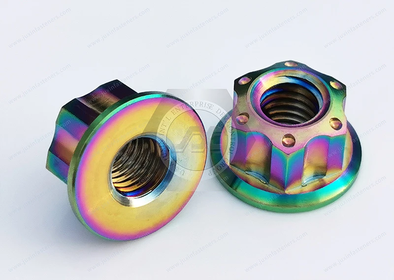 High-Quality Color Plated M6 Titanium Alloy Motorcycle nut