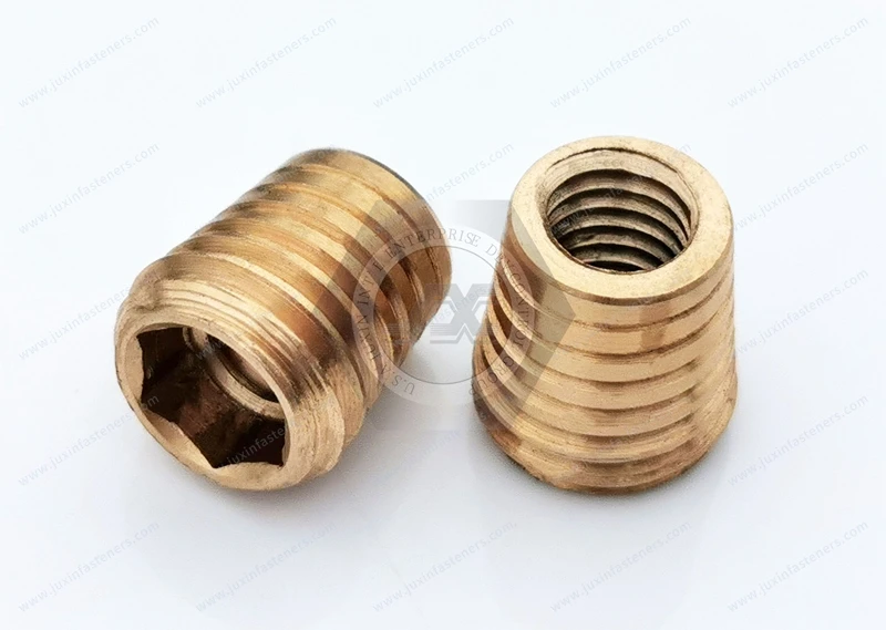 The variants &ndash; thread inserts for thermal installation, tapping insertion, and cold insertion inner hexagon JX-ZSFQ
