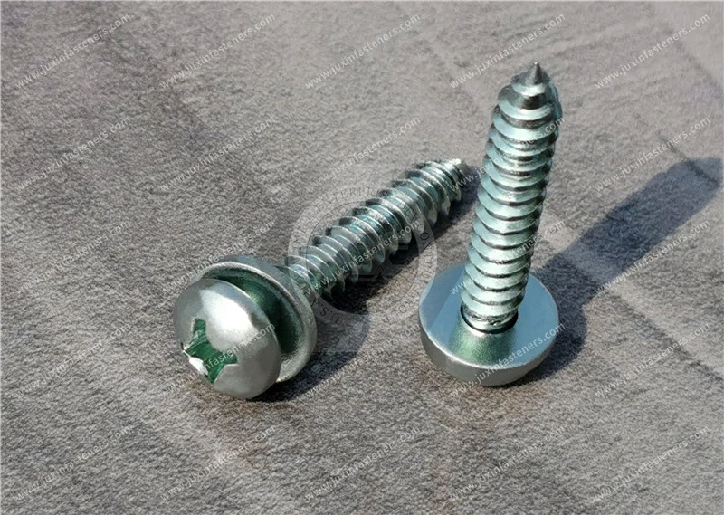 Carbon steel Cross recessed pan head screw and flat washer assembly C type