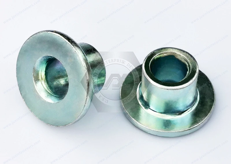 JX-21JG103-D6-D17.5-H7.5-ST, Carbon steel surface treatment environmental protection ROHS color zinc T-bushing nuts